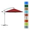 Pure Garden 10-Foot Offset Patio Umbrella with Cross Base, Red 50-102-R - alternate 3